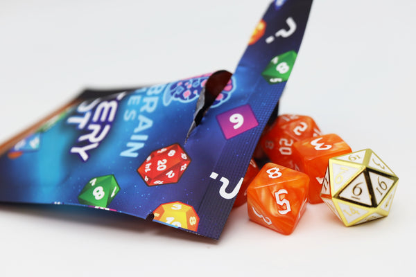 Mystery Loot: Plastic RPG Dice Set & Bonus Metal Die Mystery Loot Foam Brain Games