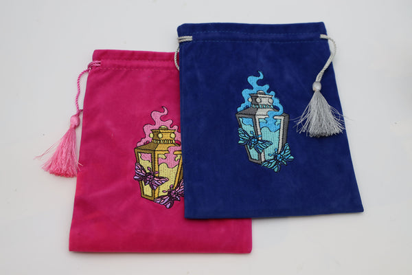 Moonlit Lantern Dice Bag - Blue Dice Bag Foam Brain Games