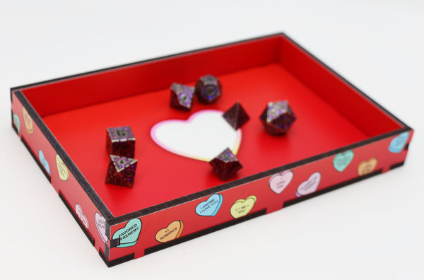 Candy Hearts Chromatic Dice Tray Dice Tray Foam Brain Games