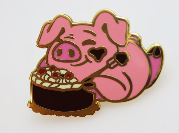Pastry Pets: Chocolate Cake Piggy - Pin & RPG Dice Set Plastic Dice & Pin Set Foam Brain Games