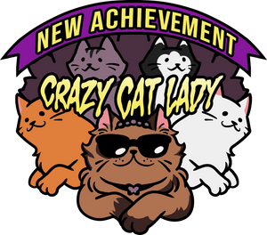 Dungeon Crawler Carl: New Achievement Crazy Cat Lady Enamel Pin **BACKORDERED** Enamel Pin Foam Brain Games