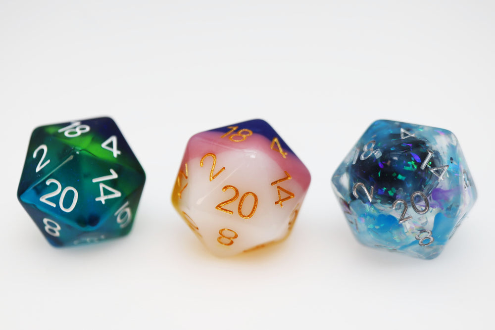 Custom Resin Non-Inclusion Single D20s Custom Product Foam Brain Games - Custom Production Services
