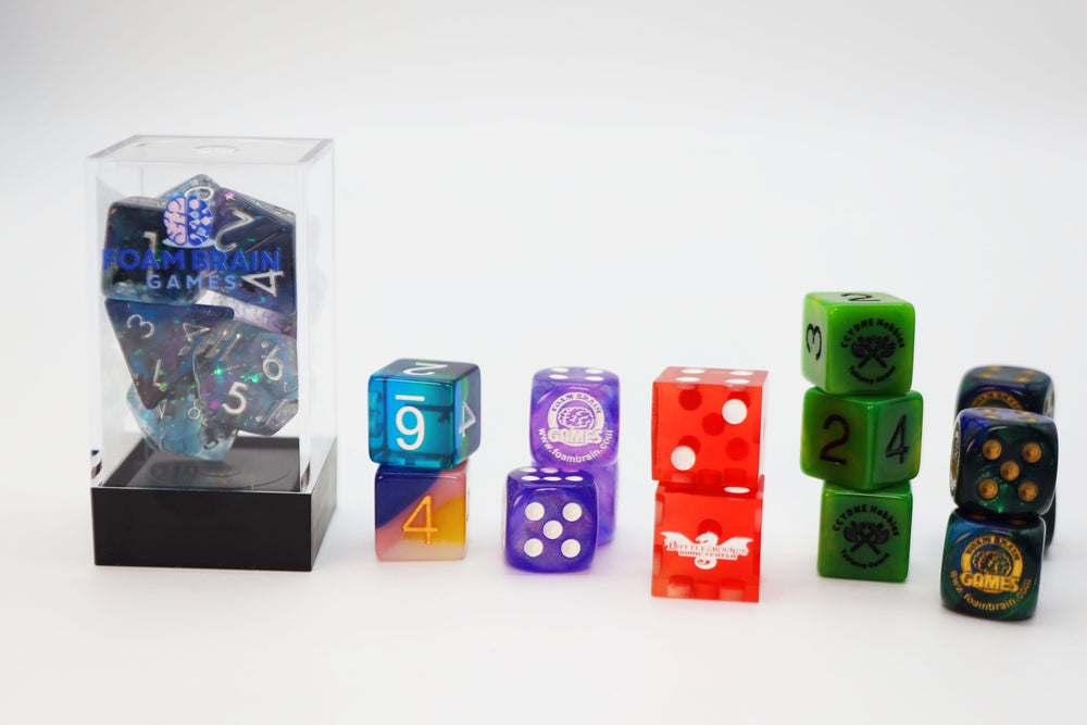 Custom Resin Non-Inclusion Single D6s Custom Product Foam Brain Games - Custom Production Services