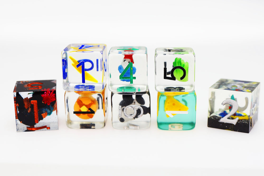 Custom Resin Inclusion Single D6s Foam Brain Games - Custom Production Services