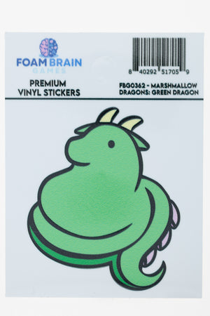 Marshmallow Dragons: Green Dragon Sticker Stickers Foam Brain Games