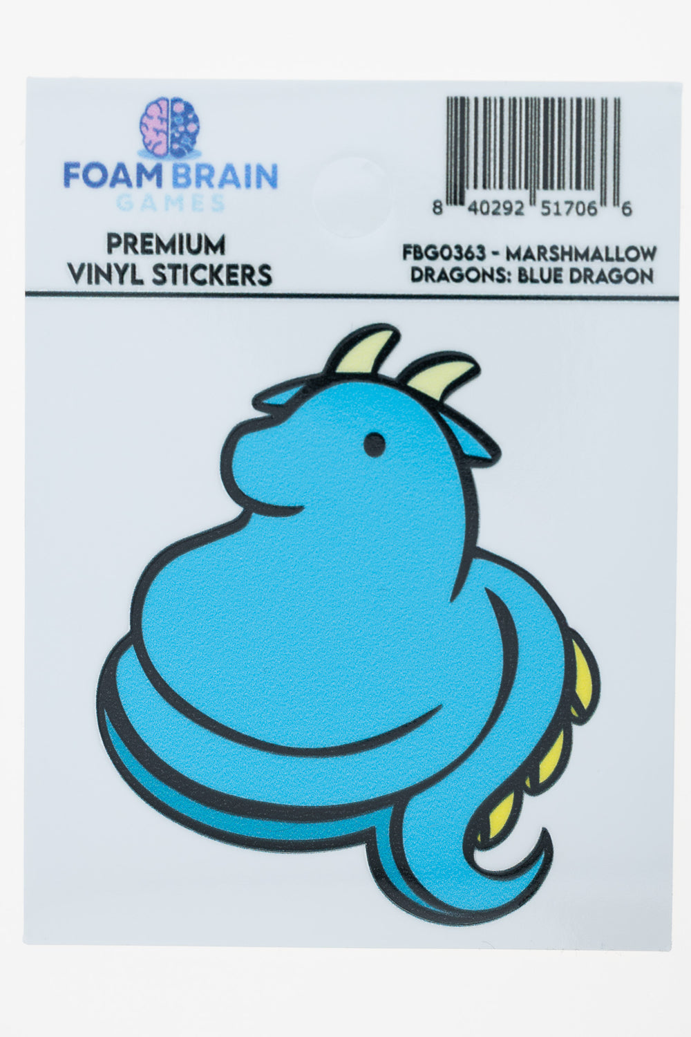 Marshmallow Dragons: Blue Dragon Sticker Stickers Foam Brain Games