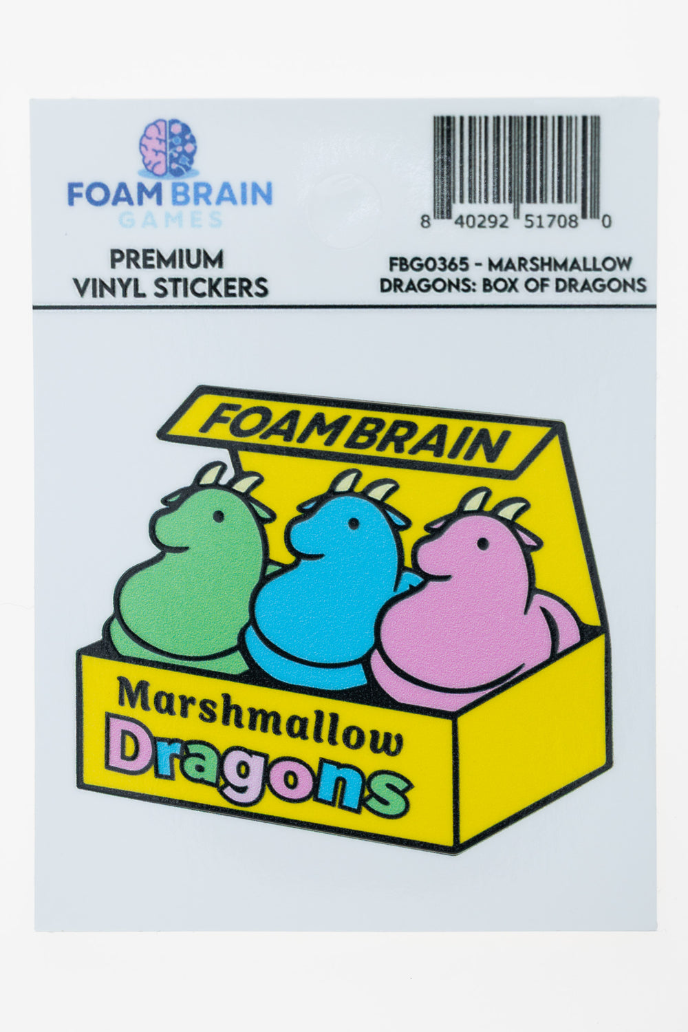 Marshmallow Dragons: Box of Dragons Sticker Stickers Foam Brain Games