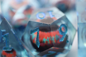 Sharp Edge Moving Eye RPG Dice Set - True Sight Plastic Dice Foam Brain Games
