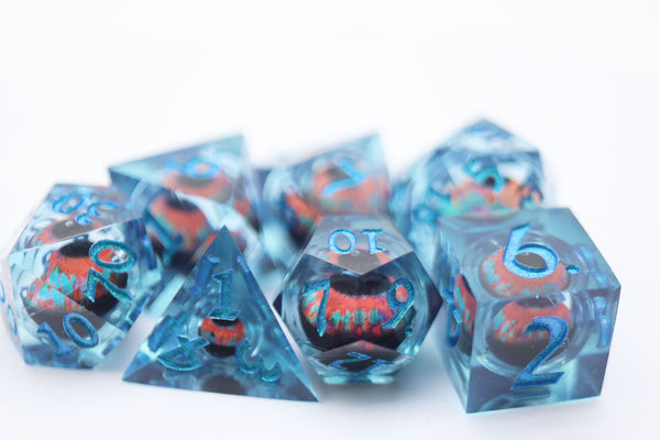 Sharp Edge Moving Eye RPG Dice Set - True Sight Plastic Dice Foam Brain Games
