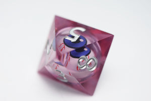 Sharp Edge Moving Eye RPG Dice Set - Bloodshot Plastic Dice Foam Brain Games
