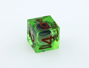 Sharp Edge Moving Eye RPG Dice Set - Poisonshot Plastic Dice Foam Brain Games
