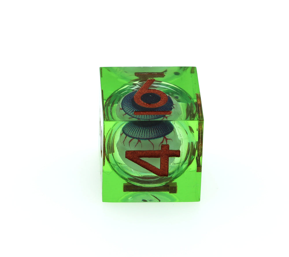 Sharp Edge Moving Eye RPG Dice Set - Poisonshot Plastic Dice Foam Brain Games