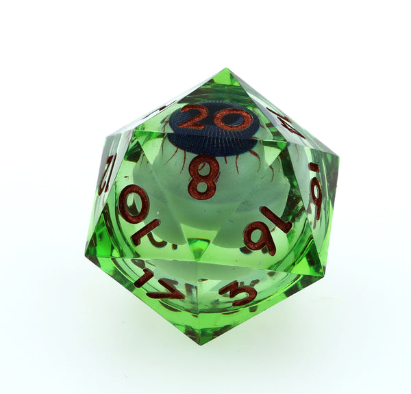 Sharp Edge Moving Eye RPG Dice Set - Poisonshot Plastic Dice Foam Brain Games