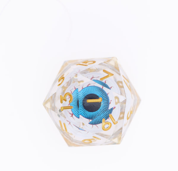 Sharp Edge Moving Eye RPG Dice Set - Clearshot Plastic Dice Foam Brain Games