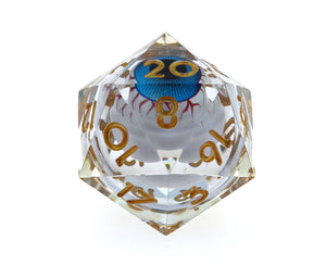 Sharp Edge Moving Eye RPG Dice Set - Clearshot Plastic Dice Foam Brain Games