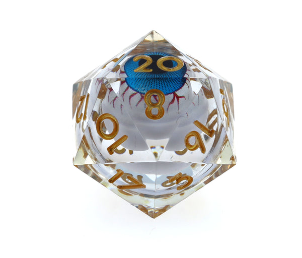 Sharp Edge Moving Eye RPG Dice Set - Clearshot Plastic Dice Foam Brain Games