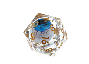 Sharp Edge Moving Eye RPG Dice Set - Clearshot Plastic Dice Foam Brain Games