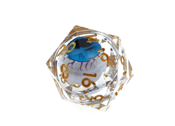 Sharp Edge Moving Eye RPG Dice Set - Clearshot Plastic Dice Foam Brain Games