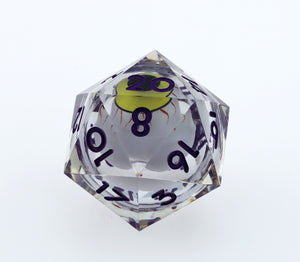 Sharp Edge Moving Eye RPG Dice Set - Moonshot Plastic Dice Foam Brain Games
