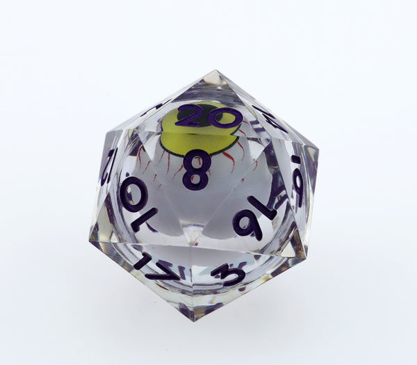 Sharp Edge Moving Eye RPG Dice Set - Moonshot Plastic Dice Foam Brain Games