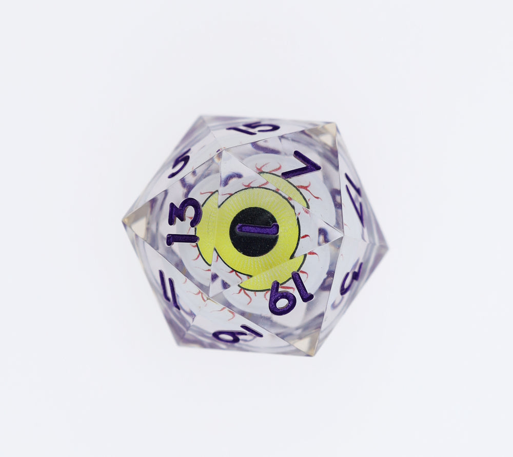 Sharp Edge Moving Eye RPG Dice Set - Moonshot Plastic Dice Foam Brain Games