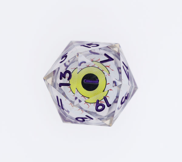 Sharp Edge Moving Eye RPG Dice Set - Moonshot Plastic Dice Foam Brain Games