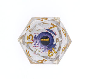 Sharp Edge Moving Eye RPG Dice Set - Goldshot Plastic Dice Foam Brain Games