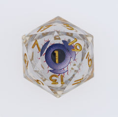 Sharp Edge Moving Eye RPG Dice Set - Goldshot Plastic Dice Foam Brain Games