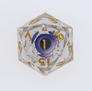 Sharp Edge Moving Eye RPG Dice Set - Goldshot Plastic Dice Foam Brain Games