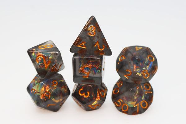 Glint of Treasure RPG Dice Set Plastic Dice Foam Brain Games