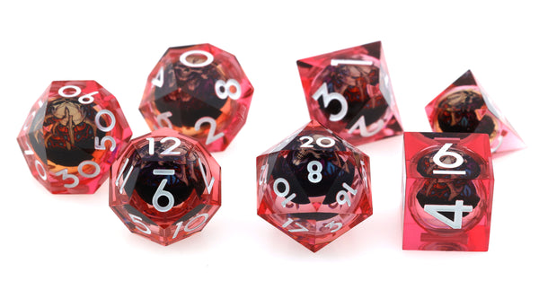 Sharp Edge Shifting Sphere RPG Dice Set - Lich King Plastic Dice Foam Brain Games