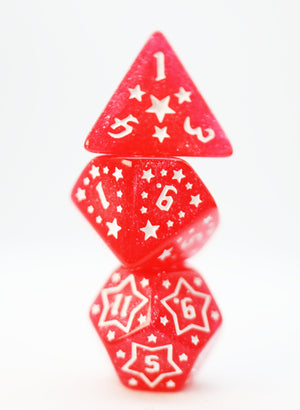 Shooting Stars: Lithium RPG Dice Set Plastic Dice Foam Brain Games