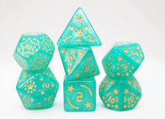 Shooting Stars: Magnesium RPG Dice Set Plastic Dice Foam Brain Games