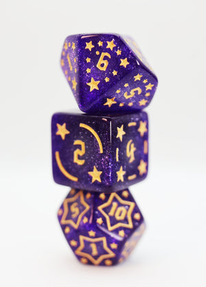 Shooting Stars: Xenon RPG Dice Set Plastic Dice Foam Brain Games