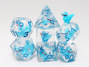 Baby Velociraptor RPG Dice Set Plastic Dice Foam Brain Games