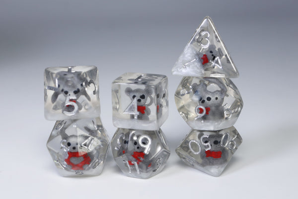 Distinguished Gentleman Teddy RPG Dice Set Plastic Dice Foam Brain Games