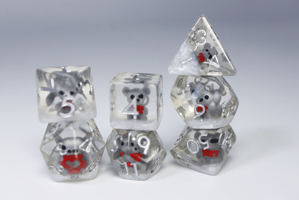 Distinguished Gentleman Teddy RPG Dice Set Plastic Dice Foam Brain Games