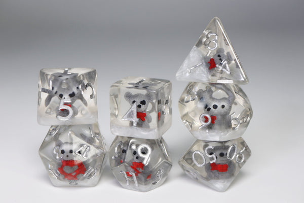 Distinguished Gentleman Teddy RPG Dice Set Plastic Dice Foam Brain Games