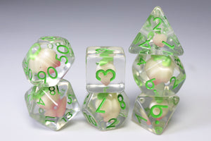 Perfect Peaches RPG Dice Set Plastic Dice Foam Brain Games