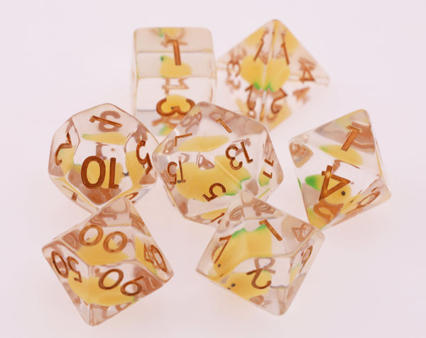 Juicy Mango RPG Dice Set Plastic Dice Foam Brain Games