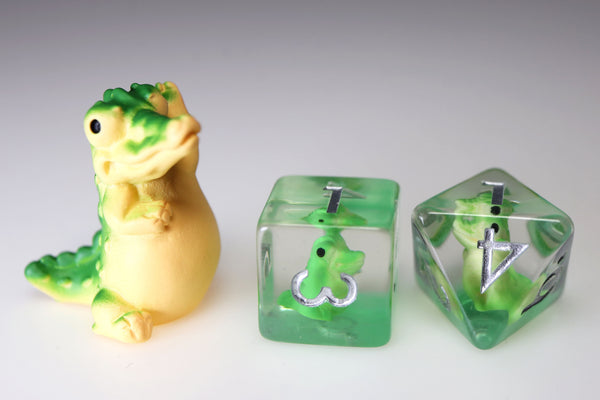 Smiling Crocodile RPG Dice Set Plastic Dice Foam Brain Games
