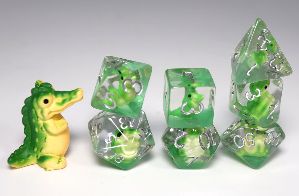 Smiling Crocodile RPG Dice Set Plastic Dice Foam Brain Games