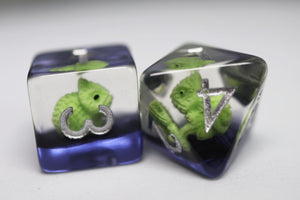 Colorful Chameleon RPG Dice Set Plastic Dice Foam Brain Games