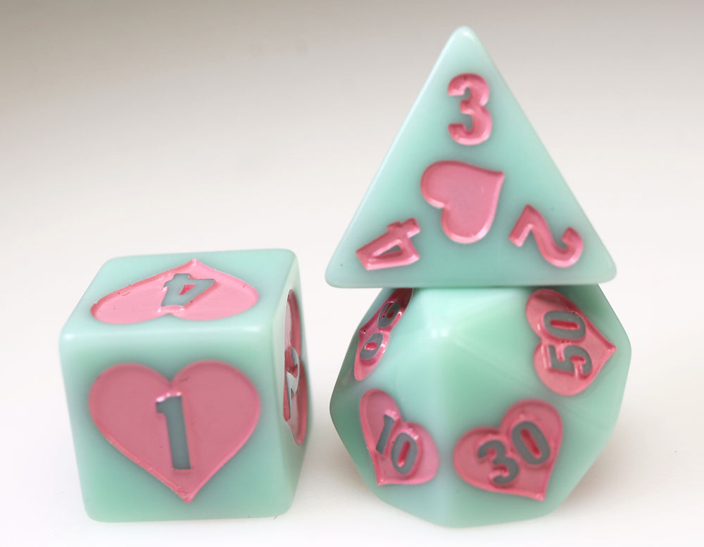 Sweet Love RPG Dice Set Plastic Dice Foam Brain Games