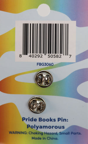Pride Books Pin: Polyamorous Enamel Pin Foam Brain Games