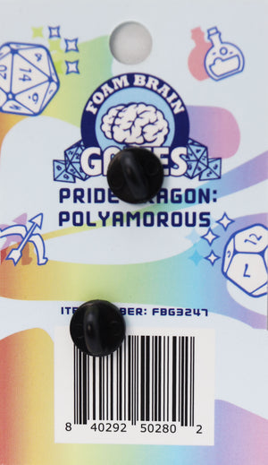 Pride Dragon: Polyamorous Enamel Pin Foam Brain Games