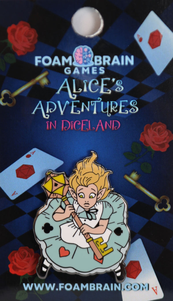 Alice's Adventures in Diceland: Alice - Enamel Pin Enamel Pin Foam Brain Games