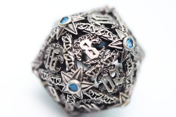 Trees of Virtue: Tree of Perseverance - Hollow Metal RPG Dice Set Metal Dice Foam Brain Games