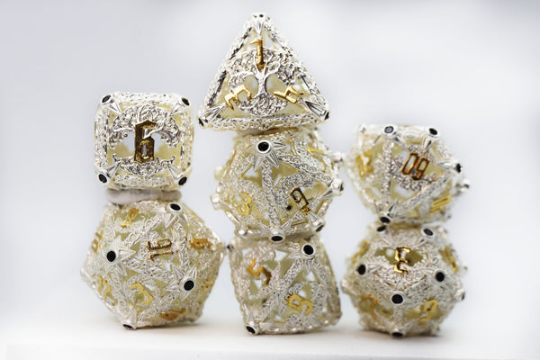 Trees of Virtue: Tree of Mercy - Hollow Metal RPG Dice Set Metal Dice Foam Brain Games