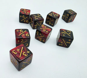 Red & Black +1/+1 Magic Counters Plastic Dice Foam Brain Games